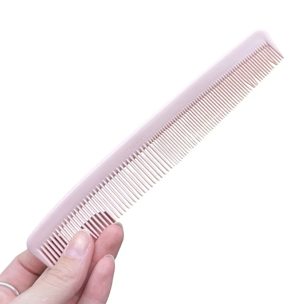 Vintage Light Pink Plastic Hair‎ Comb USA Wide Purse Pocket Unbreakable USED